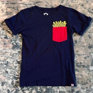 Appaman Navy Tee with Red and Yellow Pocket
